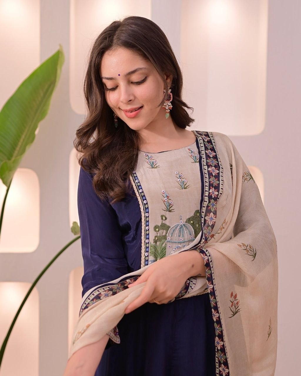 Navy Vatican A-Line Suit Set
