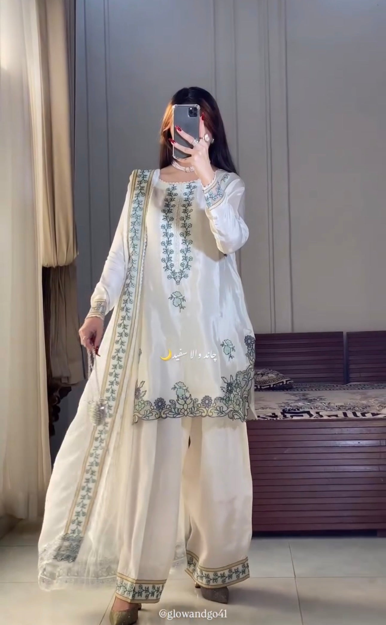 Heavy SO Silk Kurti Farshi Salwar Set with Dupatta Embroidery Work Party Wear