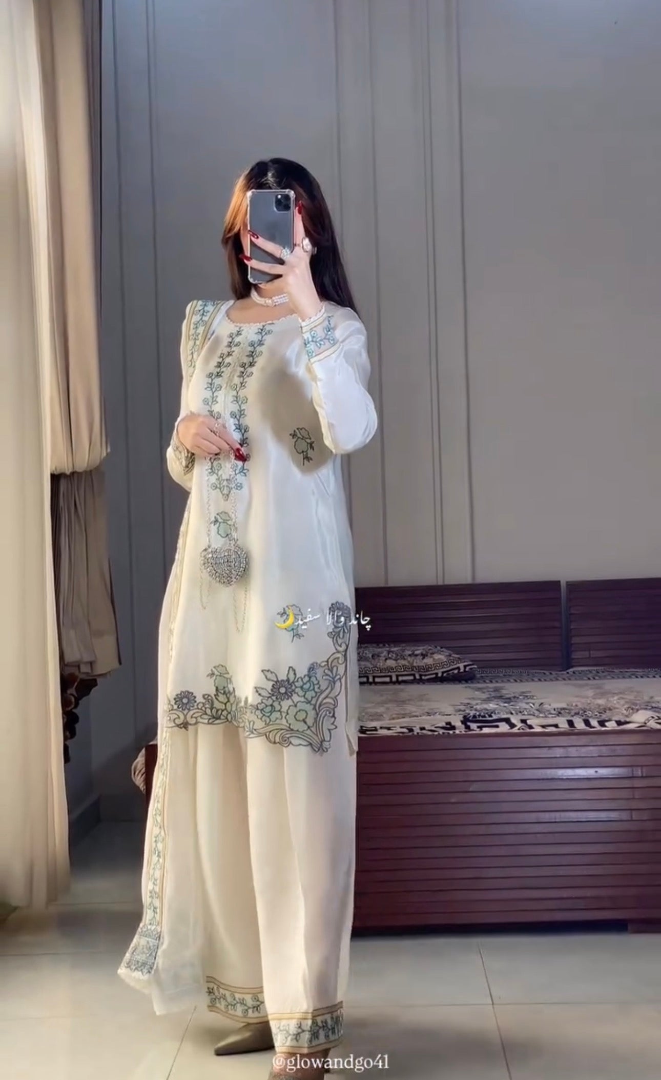Heavy SO Silk Kurti Farshi Salwar Set with Dupatta Embroidery Work Party Wear