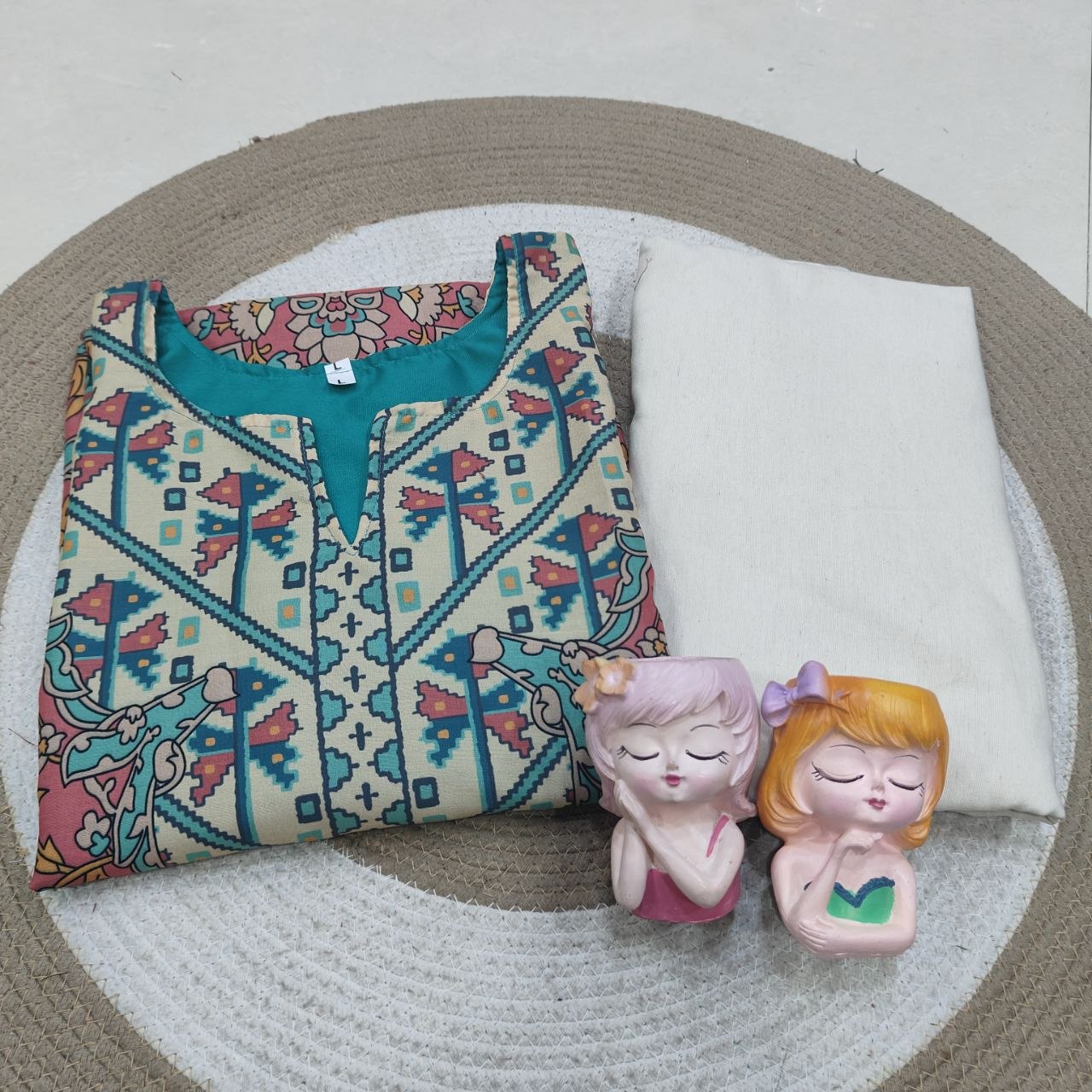 Digital Print Muslin Co-Ord Set