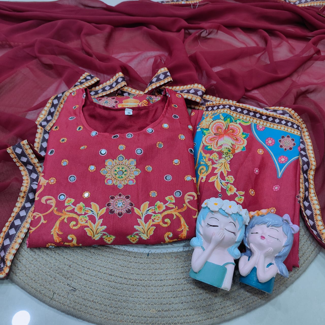 Noori Muslin Anarkali Palazzo Set