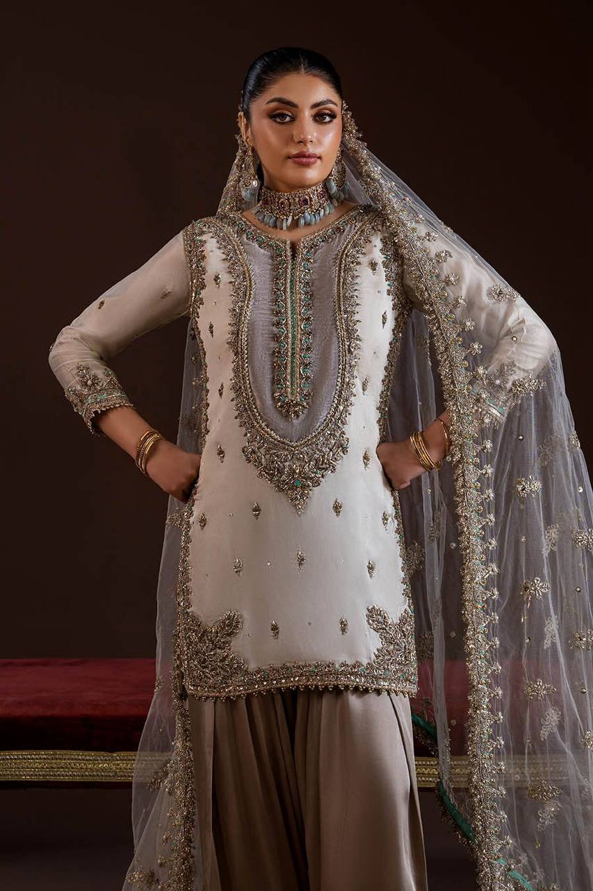 Crepe Silk Sequins Palazzo Set with Net Dupatta