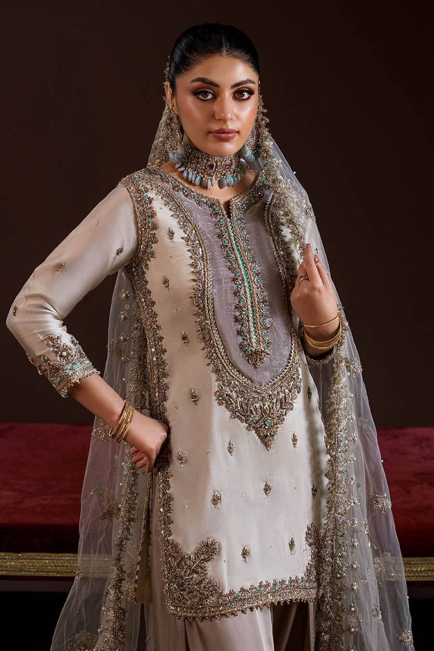 Crepe Silk Sequins Palazzo Set with Net Dupatta